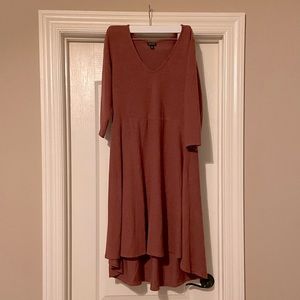 Torrid Super Soft Plush Brick Red V-Neck Skater Dress